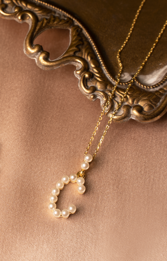 PEARL Initial Necklace