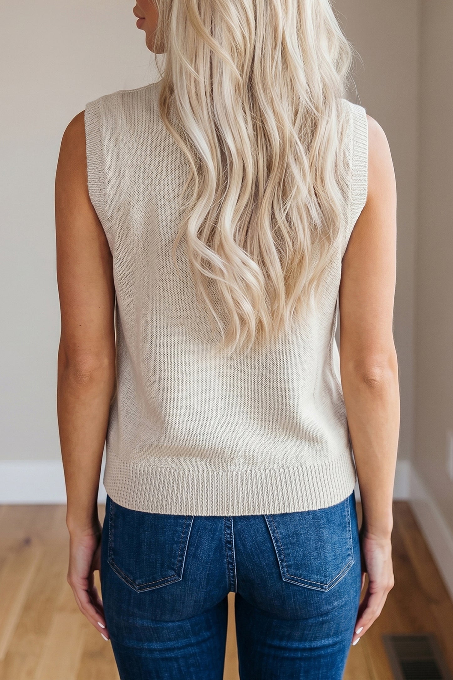 American Flag Sleeveless Sweater