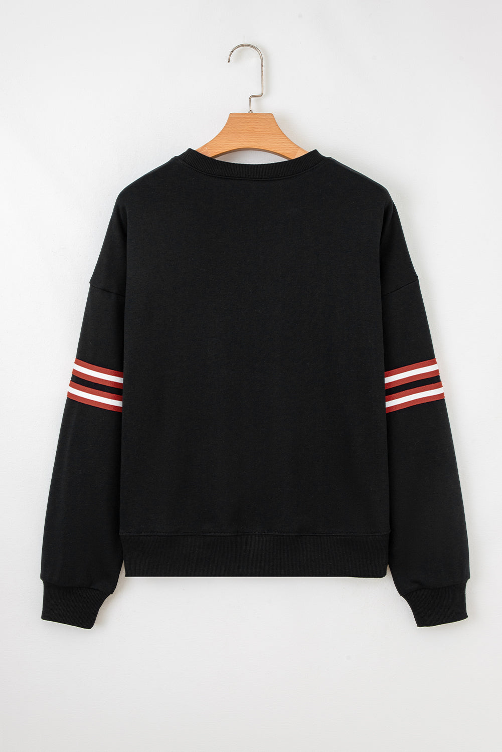 Black Varsity Football Bow Baggy Sweatshirt