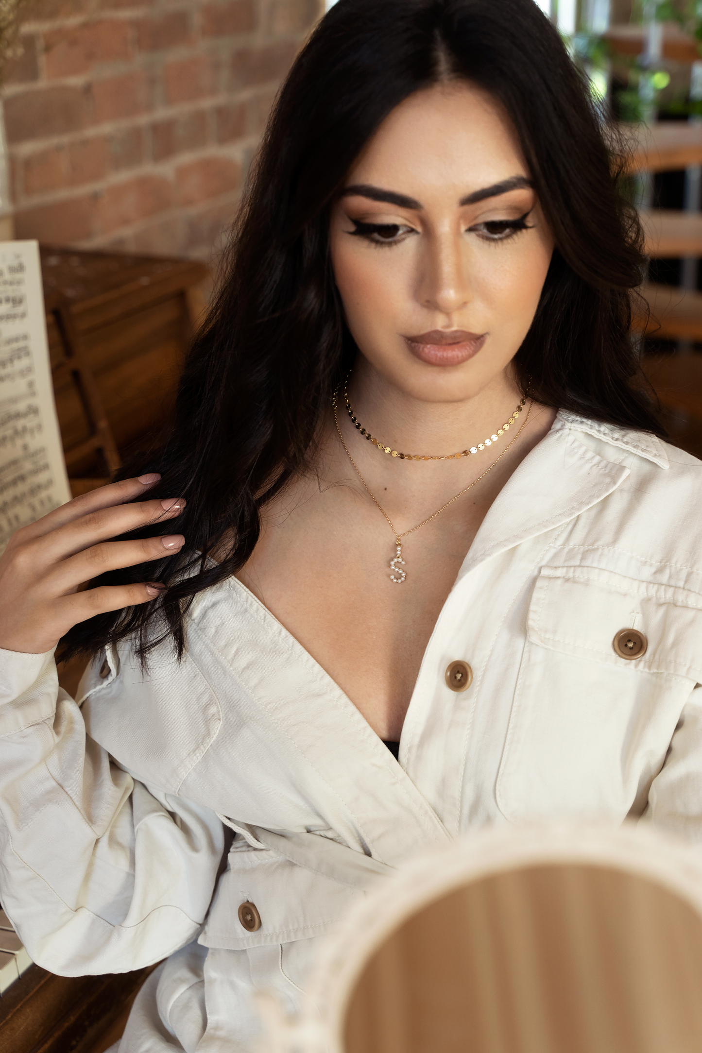 PEARL Initial Necklace